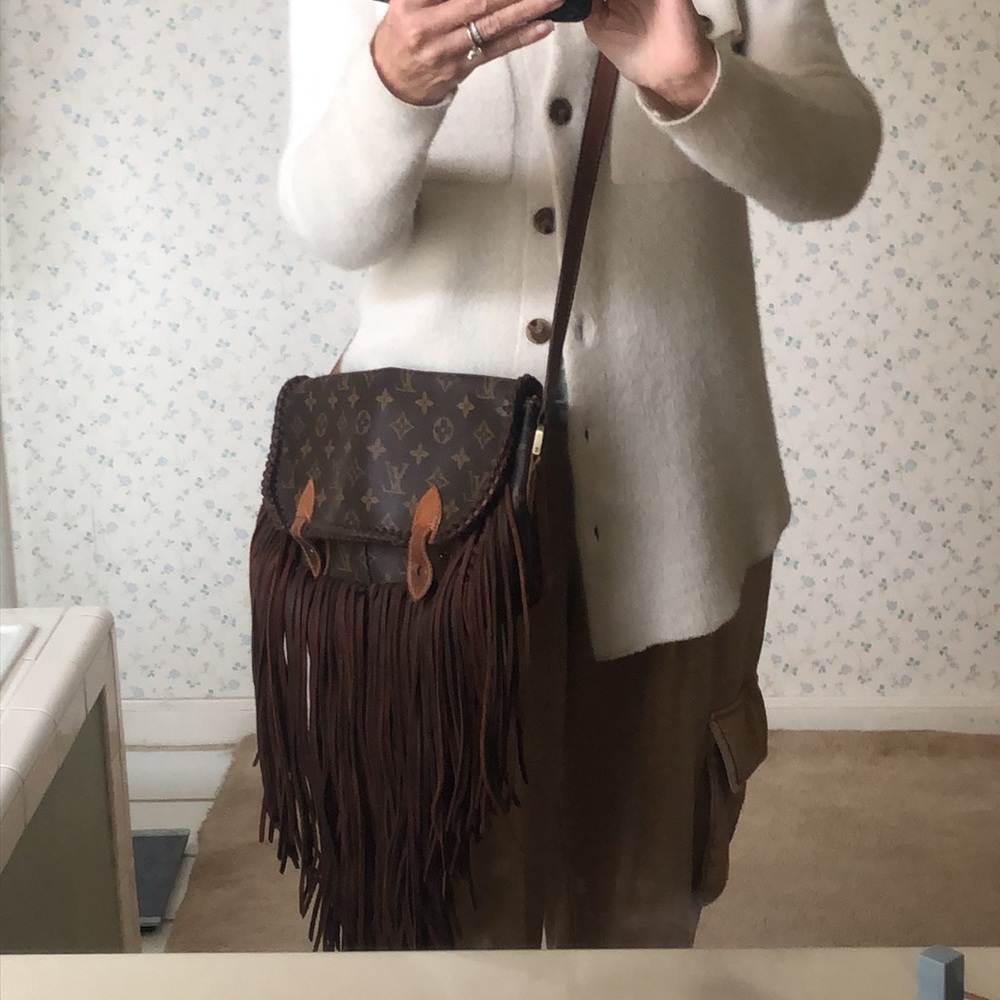 Vintage Boho Fringe Authentic Louis Vuitton Purse - Picture 14 of 15